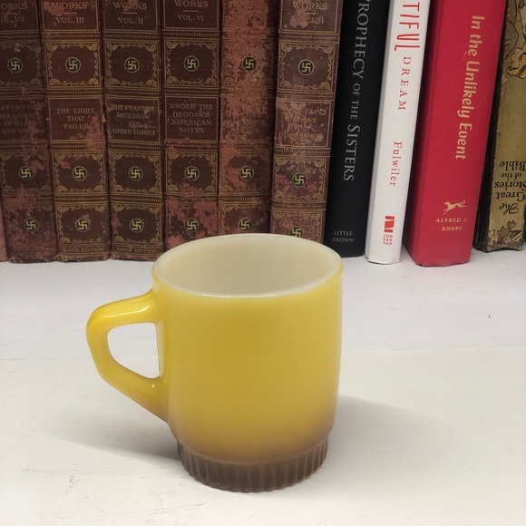 Anchor Hocking Other - ANCHOR Hocking Fire King Yellow/Brown Ombre Coffee/Tea Mug O347